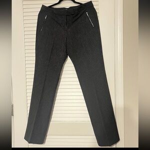 NWT Worthington Tall Striped Black Dress Casual Pants Size 8